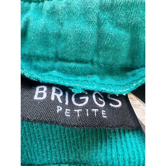 Briggs Petite Teal Cotton Lowrise Capri Pants Size 10P - Picture 3 of 6